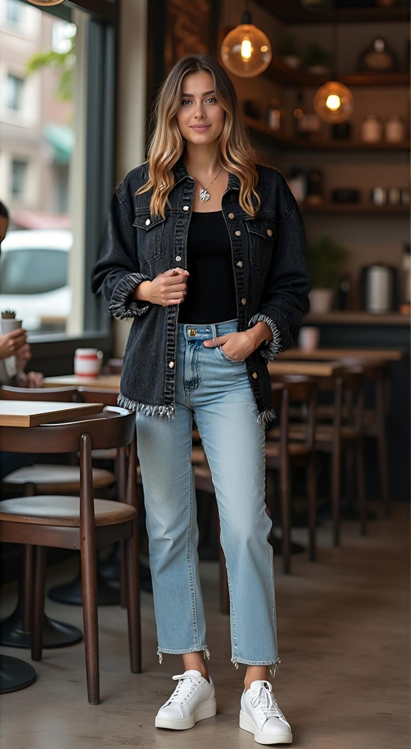 Boyfriend Oversized Denim Trucker