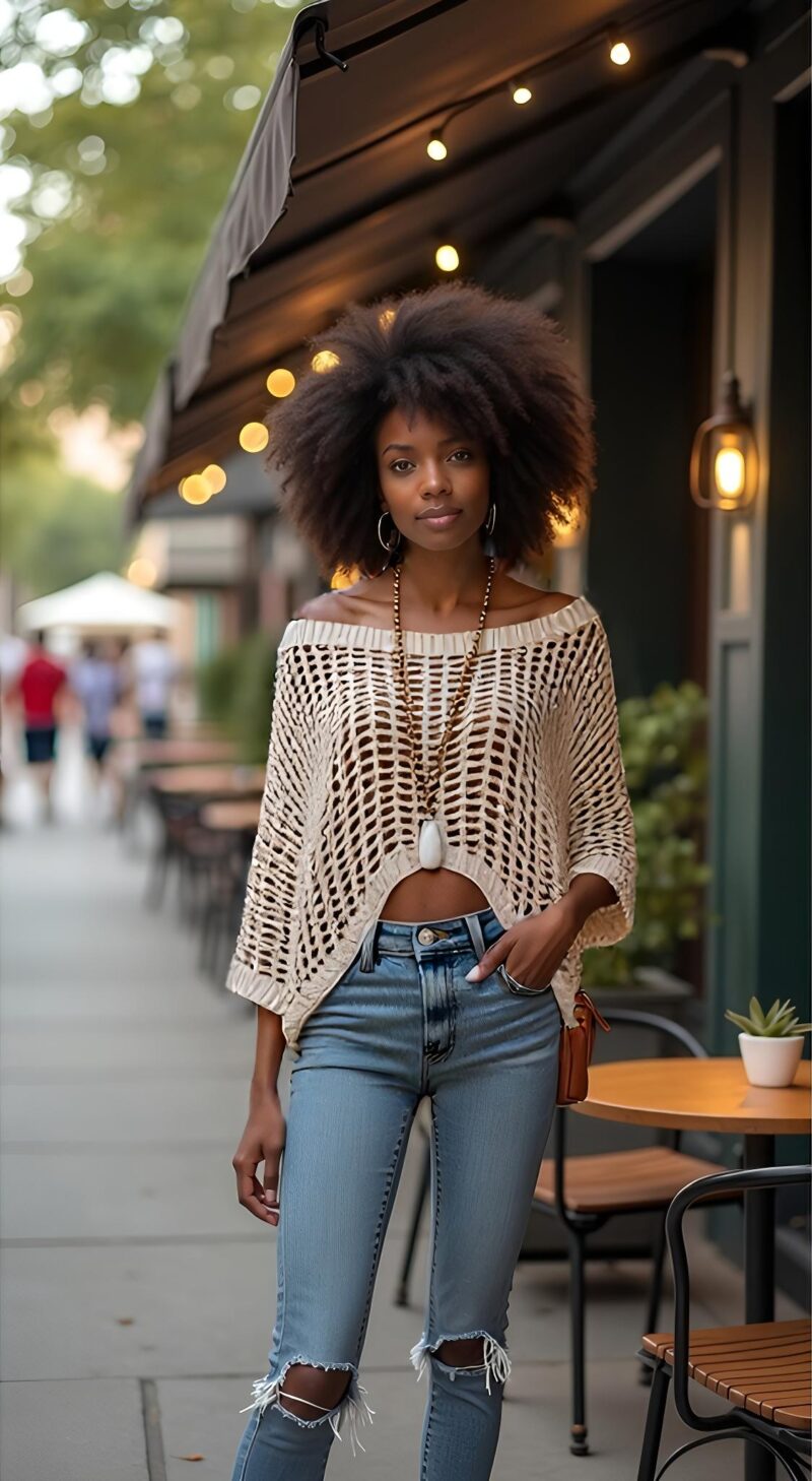 Off Shoulder Pullover Lightweight