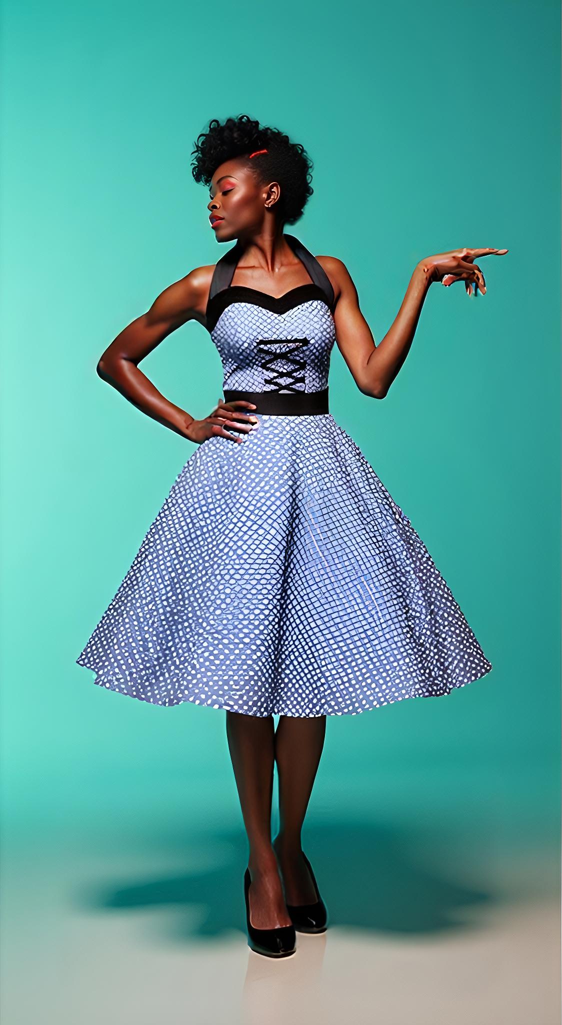 Vintage Rockabilly Swing Dress - Image 9