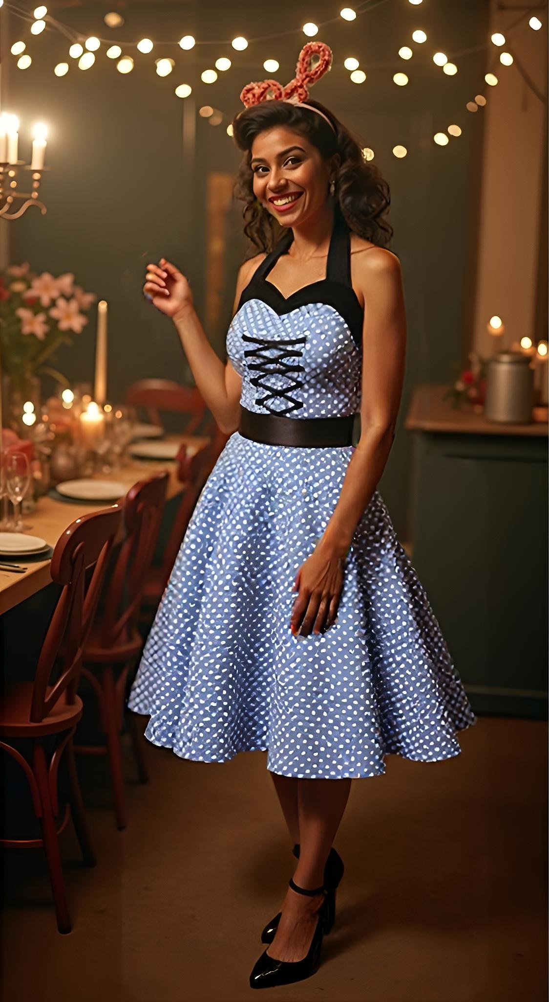 Vintage Rockabilly Swing Dress - Image 11