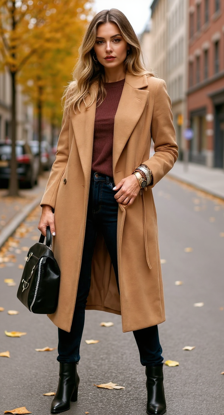 Womens Classic Coat Lapel Collar Open Front Belted Long Jacket Womens Classic Coat Lapel Collar Open Front Belted Long Jacket